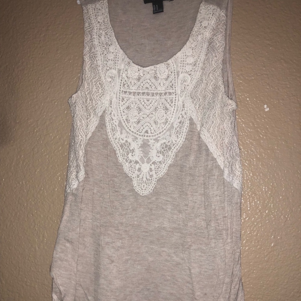 Crochet style tank top